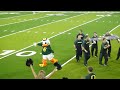 Puddles doing push ups against Stanford!