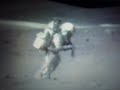 Astronauts falling on the moon