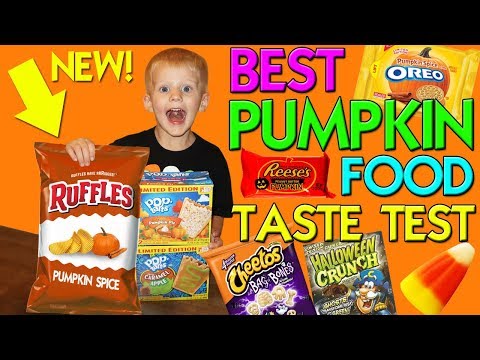 Pumpkin Spice Ruffles!! Yummy Fall Foods Taste Challenge || Family Fun Pack