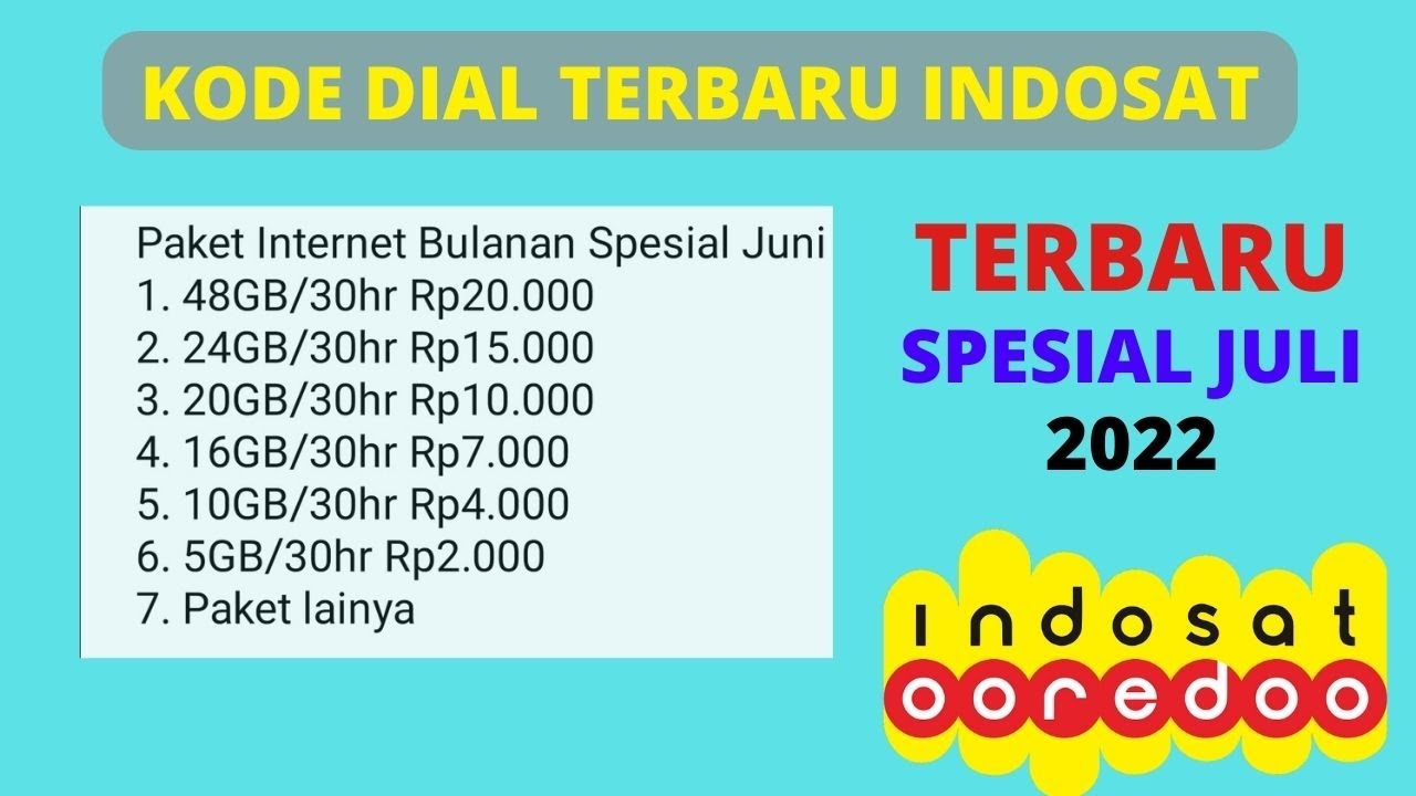 Latest Indosat Cheap Data Package Info July 2022 Code Latest Indosat Cheap Data Package Info July 2022 Code
