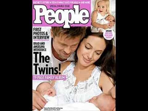 angelina jolie and brad pitt twins 2011. Marcheline. First picture