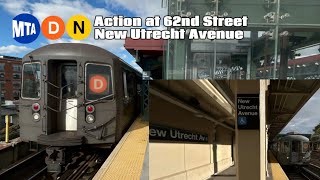 Bmt West End & Sea Beach Line D & N Train Action At 62Nd Streetnew Utrecht Avenue.