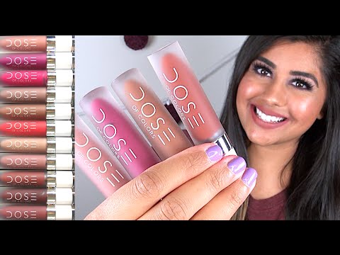 VIDEO : dose of colors liquid lipsticks ♥ lip swatches & review! - i got a po box!! want to send me a letter? i promise to reply back! :) eshani patel po box 291892 los angeles, ca 90029 link to ...