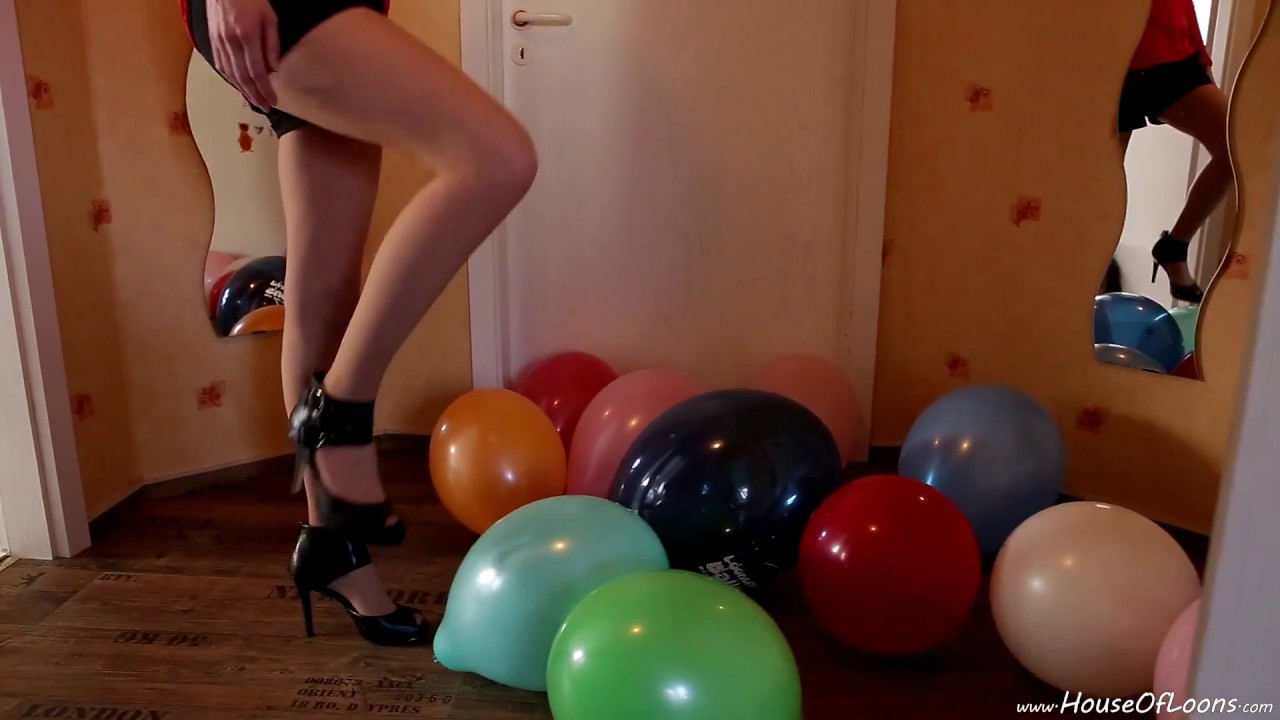 Sexy girl humping balloon