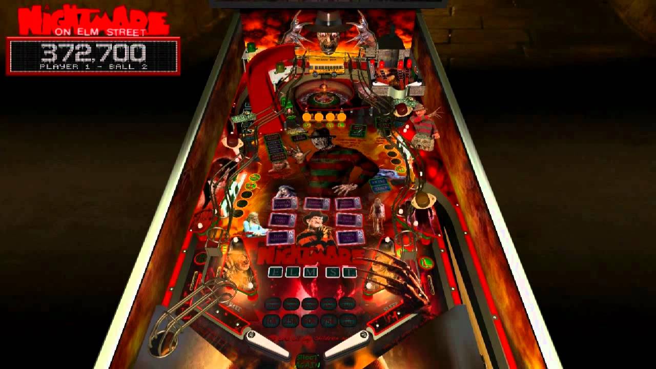 Nightmare of Elm Street Pinball Intro and Gameplay YouTube