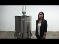 Video Perma-San, 114 Gallon Stainless Steel Single Wall Mixing Tank