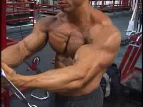 Bodybuilder Joe Ament trains, poses chest