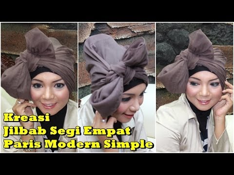Foto kreasi 2 jilbab segi empat