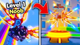 Starting Over As Noob With Op Wings In Climb And Jump Tower Roblox