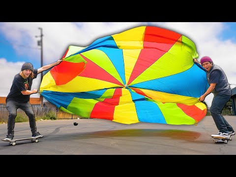 EXTREME PARACHUTE GAME OF STUPID SKATE!
