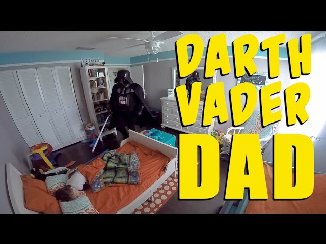 Dad Wakes Up Toddler Son Dressed As Darth Vader - Video