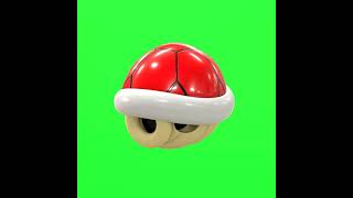 Mario Game- Red Turtle Green Screen Royalty Free