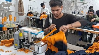 Overlock Machine Se Tshirt Ke Gala Ka Rib Kaise Lagate Hai? How To Sew T-Shirt Neck Rib