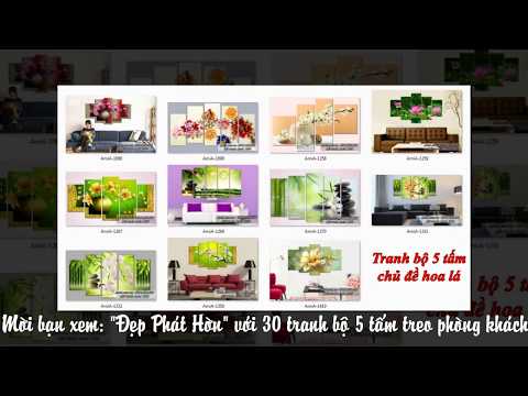 "Đẹp Phát Hờn" vói 30 tranh bộ 5 tấm treo phòng khách - Siêu Thị Tranh AmiA