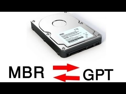 Как перевести диск из mbr (MASTER BOOT RECOVERY) в gpt (GUID PARTITION TABLE) без потери данных!