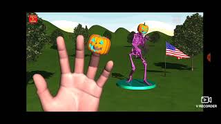 Halloween Pumpkin Sing Karaoke Finger Family 3D Reuploaded