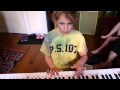 Ava plays Snow Castle Waltz on piano
