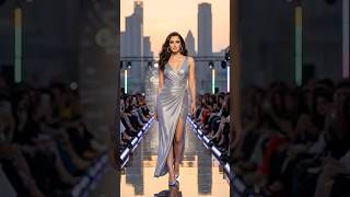 Ai Model Shanaya Virtual Runway Walk In Stunning Silver Gown Ai Fashion Show 2025