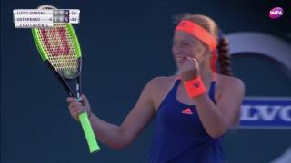 2017 volvo car open semifinal jelena ostapenko vs mirjana lucic baroni wta highlights