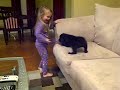 4 Year Old Madalyn gets Surprised with a Black Lab Puppy (Rapunzel)