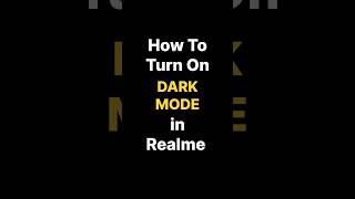 How To Turn On Dark Mode In Realme 2024 L Dark Mode On Karna He 2024 L