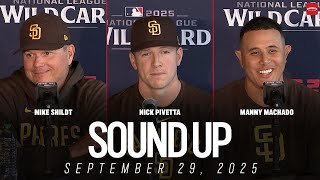 Padres Nl Wild Card Series Workout Day Interviews Nick Pivetta, Manny Machado And Mike Shildt