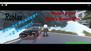 How to get Rick's boombox / Knight Rider car in vehicle simulator! From Ready Pl