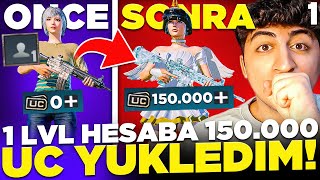 1 Level Hesap Açip 150.000 Uc Yükledi̇m 1. Bölüm - Pubg Mobile