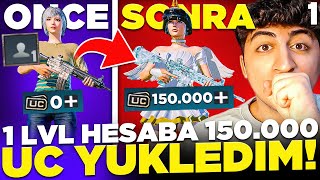 1 LEVEL HESAP AÇIP 150.000 UC YÜKLEDİM! 😲 ( 1. BÖLÜM ) - PUBG Mobile