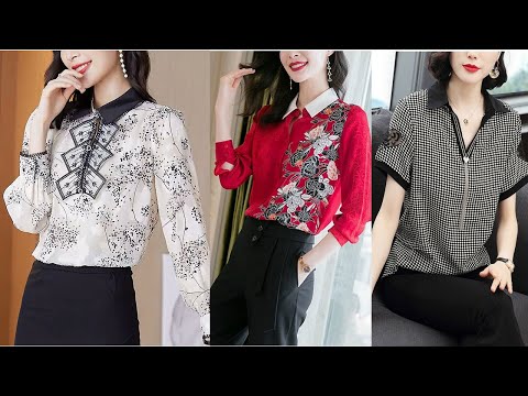 Áo kiểu nữ tuổi trung niên cao cấp u50 đẹp 20202021 Áo sơ mi công sở sang trọng, hàng nhập đẹp