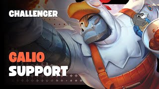Challenger Galio Support S2025 Educational Gameplay Commentary Game 178