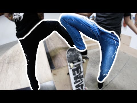 SKATING IN THE WORLD'S SKINNIEST JEANS | STUPID SKATE EP 113