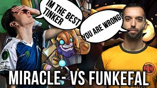 Miracle- Vs Funkefal Tinker Epic Battle - Best Midlaner Vs Best Tinker Dota 2