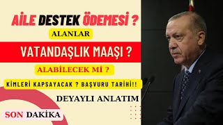 Vatandaşlik Maaşi Ne Zaman Veri̇lecek ? Detaylar Belli̇ Oldu Ai̇le Destek Alanlar Otomati̇k Alacak Mi