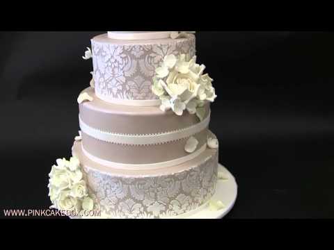 Hydrangea and White Rose Wedding Cake Hydrangea and White Rose Wedding Cake