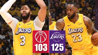 Lebron James, Anthony Davis Combine For 49 Points, 13 Ists Vs. Wizards 2019-20 Nba Highlights
