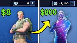 Trading my $8 Fornite Account into a $800 Rare Fortnite Account