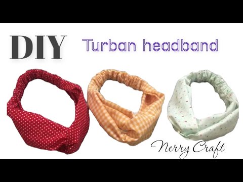 How to sew the headband Hướng dẫn may turban Diy turban headband tutorial