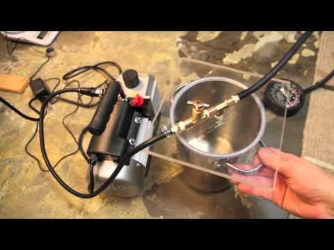 How to make a homemade vacuum chamber for degassing silicone