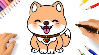 Como Desenhar Um Cachorrinho Kawaii Fácil Desenhando Animais Kawaii