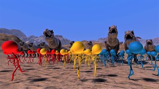 Last Survivor By Stickman. Escape From The Chasing T-Rex Ultimate Epic Battle Simulatoruebs