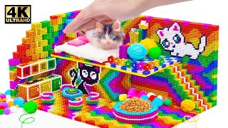 ASMR Video | How To Make Miniature House For Cat From Magnet Balls
