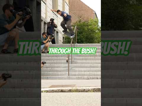 Cal gets barreled before sending this crook in Switzerland #pizzaskateboards #skateboarding