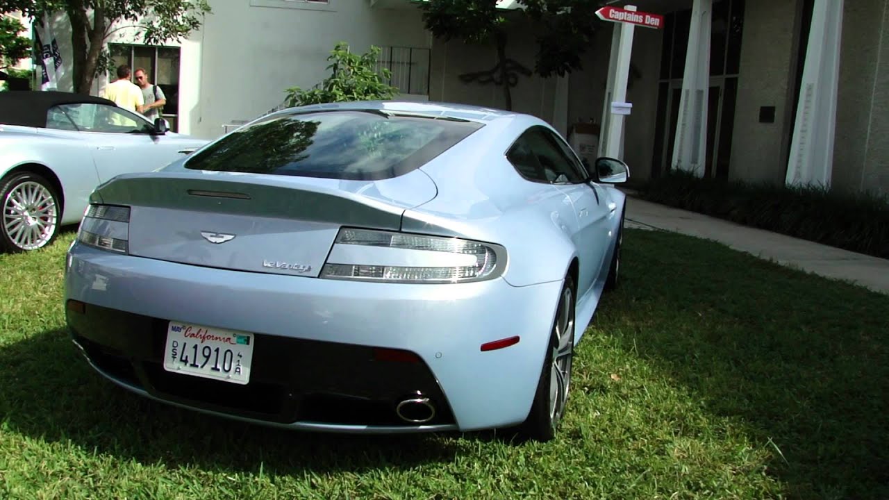Light Blue Aston Martin V12 Vantage At The Fort Lauderdale