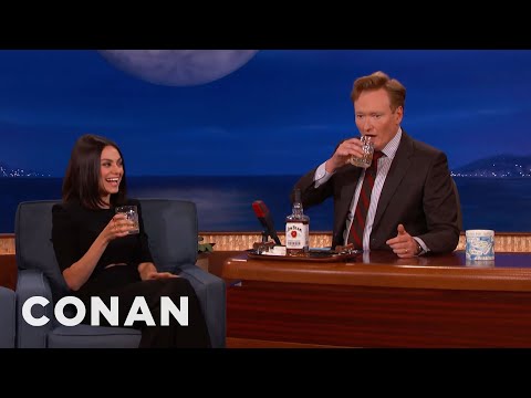 Mila Kunis & Conan Chew On Bourbon - CONAN on TBS