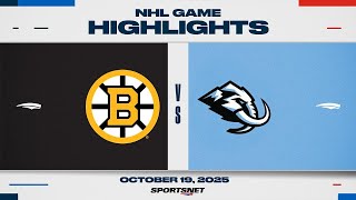 Nhl Highlights Bruins Vs. Mammoth - October 19, 2025