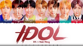 BTS - 'IDOL' (feat. Nicki Minaj) Lyrics [Color Coded_Han_Rom_Eng]