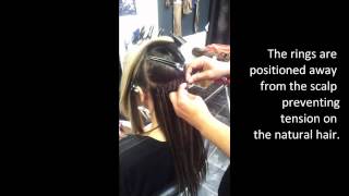 How to Professionally apply Micro Ring Hair Extensions Strand by Strand by Angelhair