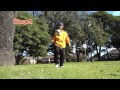 リフティング 片足2タッチ #02 インステップからニー(も...