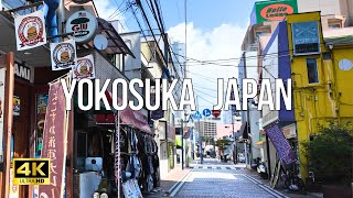 Yokosuka Japan 4K Walking Tour - The American Base & Naval History Route 4K Hdr